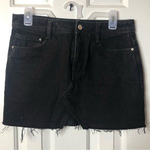 Zara Black Jean Skirt